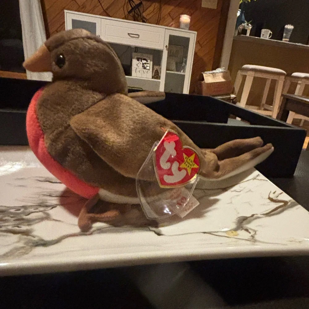 Ty Beanie Baby Early The Robin Bird Retired MWMT Birthdate March 20 1997